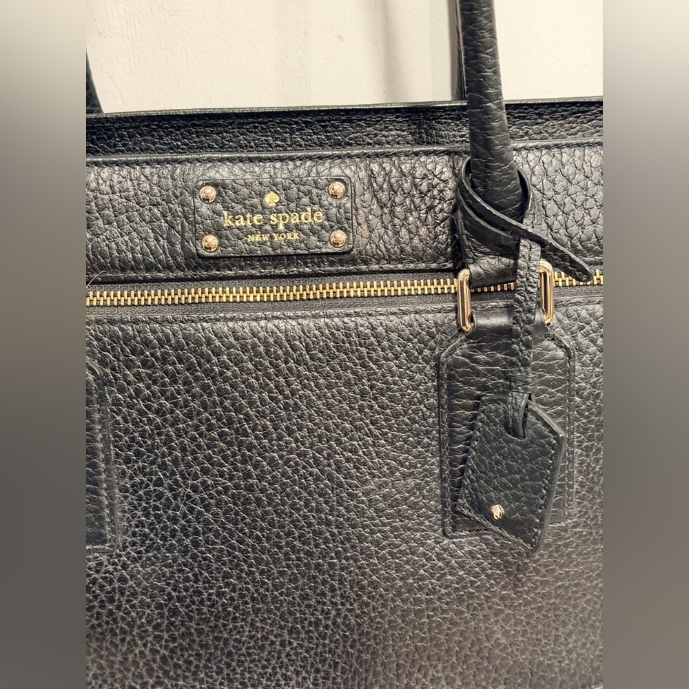 Kate Spade Bay Street Harmony Black Leather Large Tote Bag - Picture 2 of 13